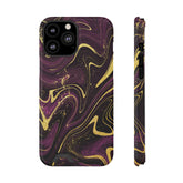 Golden liquid marble - Card Holder Cases iPhone 13 Pro Max Glossy Without gift packaging - phone cases